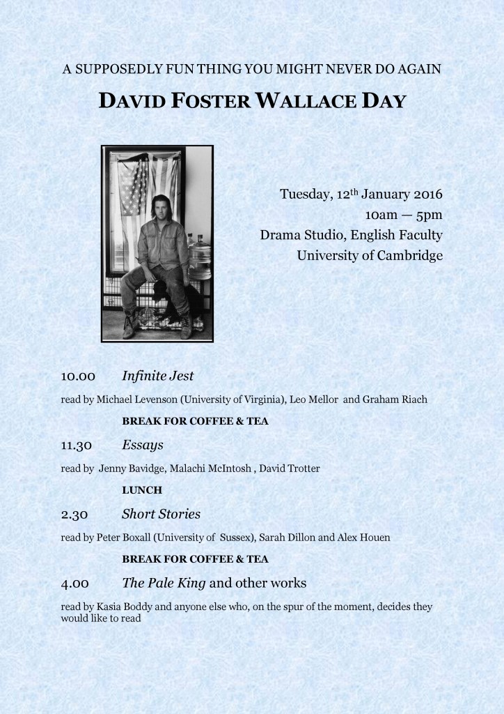 David Foster Wallace Day Programme Revised -1