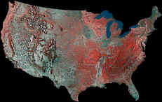 Satellite picture of USA from space