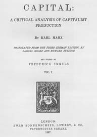 Cover page of Capital by Karl marx and Frederick Engels