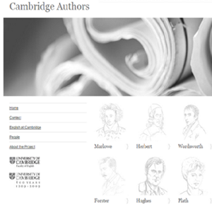 Cambridge Authors Web site screenshot