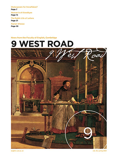 9 West Road - a Newsletter of the Faculty of English (cover image)