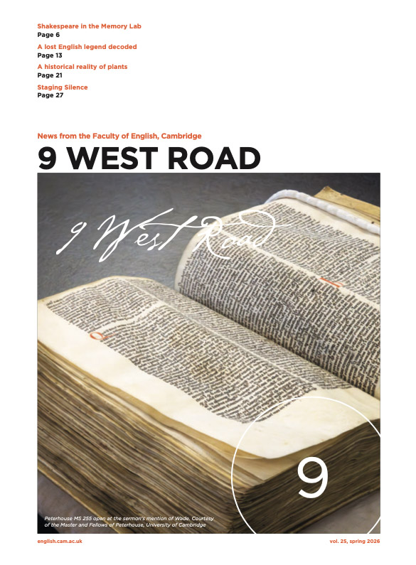 9 West Road - a Newsletter of the Faculty of English (cover image)