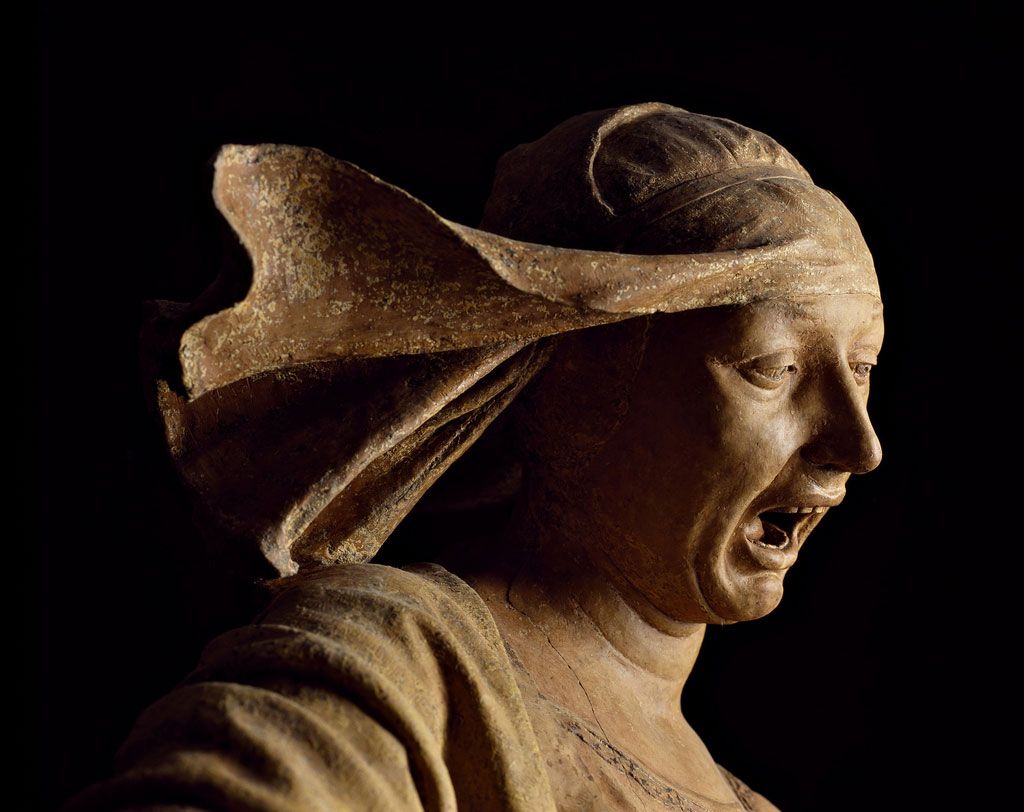 Compianto sul Cristo morto (Niccolò dell'Arca) - Detail of Mary of Cleophas
