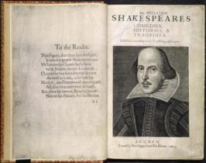 Image credit: Shakespeare first folio title page http://www.english.ox.ac.uk/event/oxford-wells-lectures-shakespeares-originality-upstarts