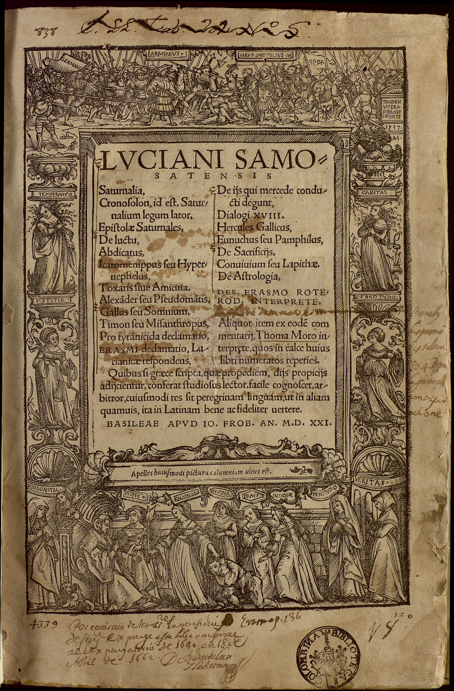 Luciani Samosatensis Saturnalia (Basel: Frobenius, 1521).