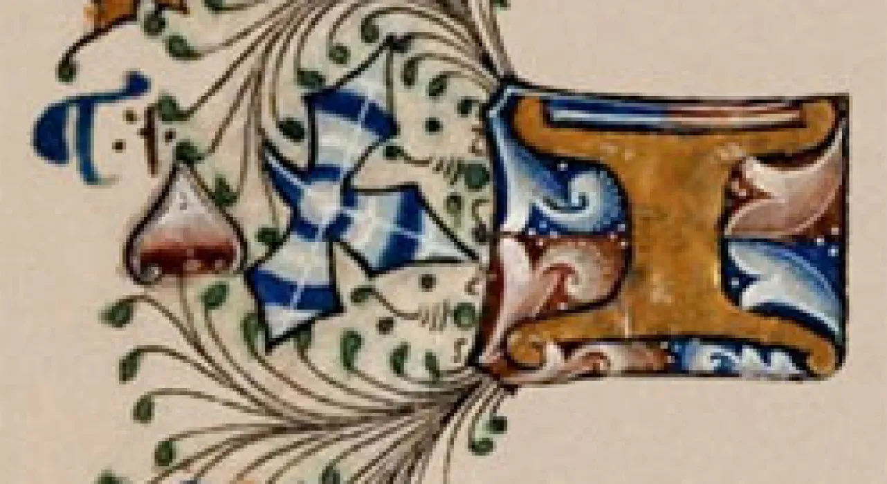 illuminated initial from a manuscript
